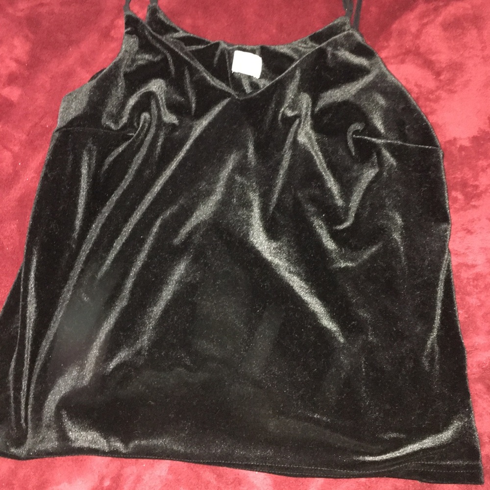 Black velvet blouse